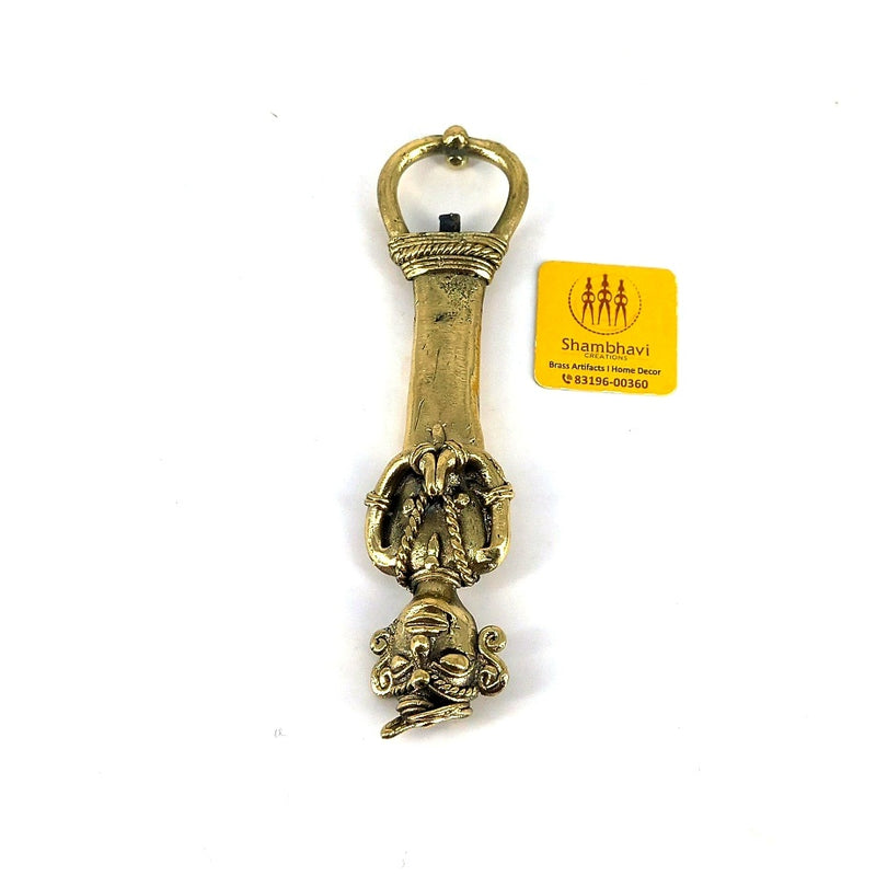 Dhokra Art Tribal Man design Bottle Opener (Golden, 6 inch)