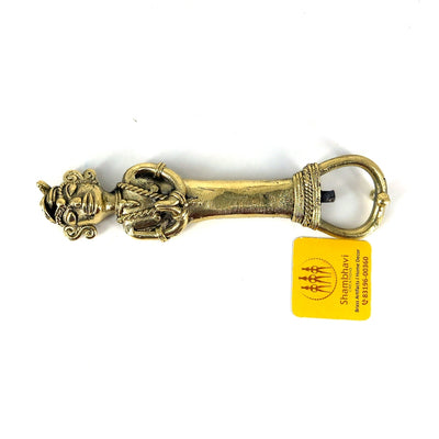 Dhokra Art Tribal Man design Bottle Opener (Golden, 6 inch)