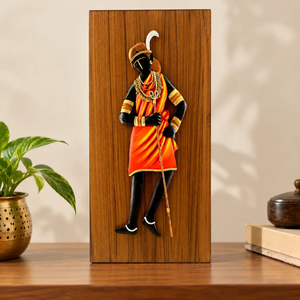 Dancing Tribal Woman Wall Art | Bastar Loha Shilp | Wrought Iron, 16 in