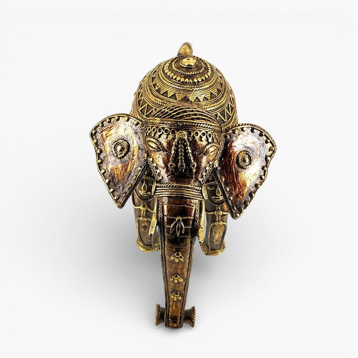 Handcrafted bell metal elephant home decor sculpture