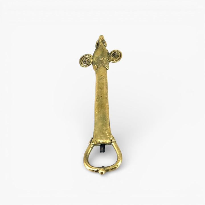 Traditional Bastar Dokra art elephant bottle opener back view