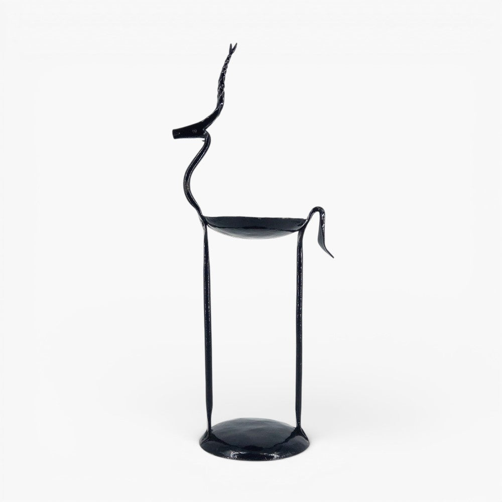 Bastar Dokra art inspired metal deer candle stand for home décor