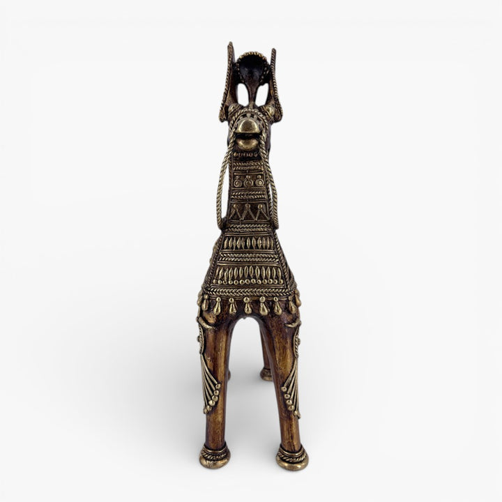 Bastar Dokra art brass horse sculpture for home decor