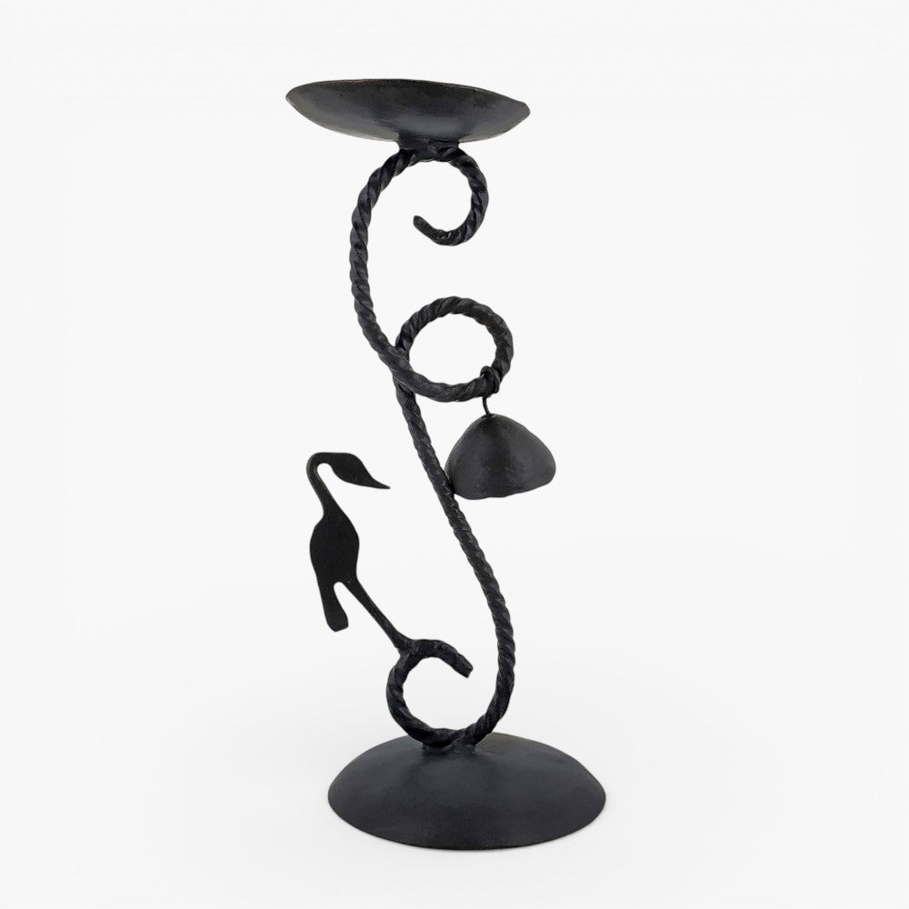 Bastar Dokra art inspired iron candle stand for home décor