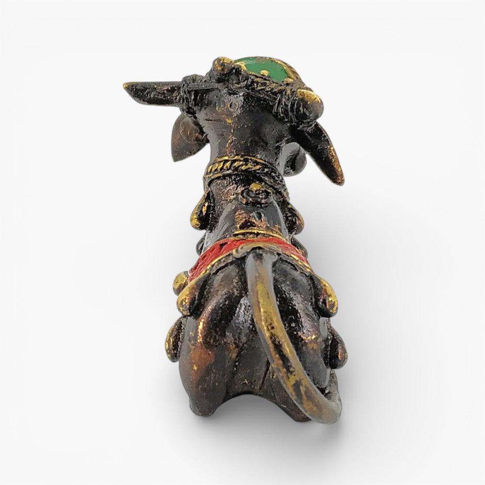 Handmade Dokra brass Nandi figurine traditional Bastar tribal art sculpture