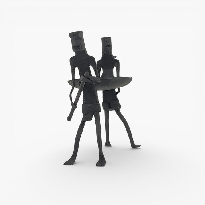 Decorative iron tea light holder for meditation space