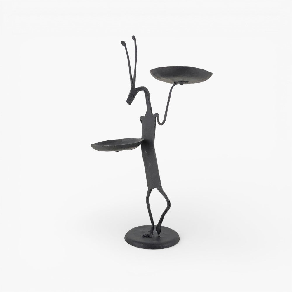 Handmade Bastar Dokra Art Iron Kangaroo Tea Light Holder