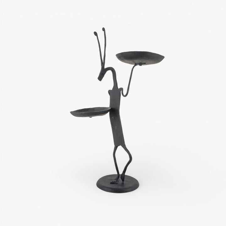 Handmade Bastar Dokra Art Iron Kangaroo Tea Light Holder