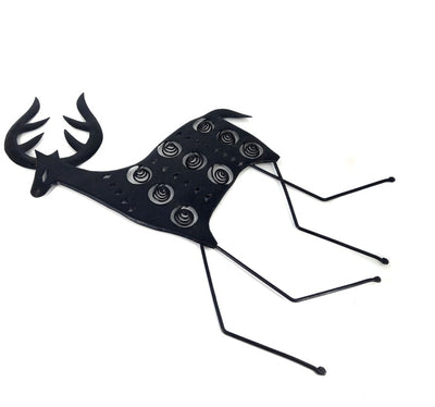 Designer Asbtract Deer Wall Hanging (Black, 26 inch)