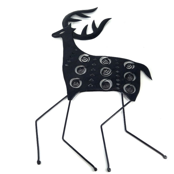 Designer Asbtract Deer Wall Hanging (Black, 26 inch)