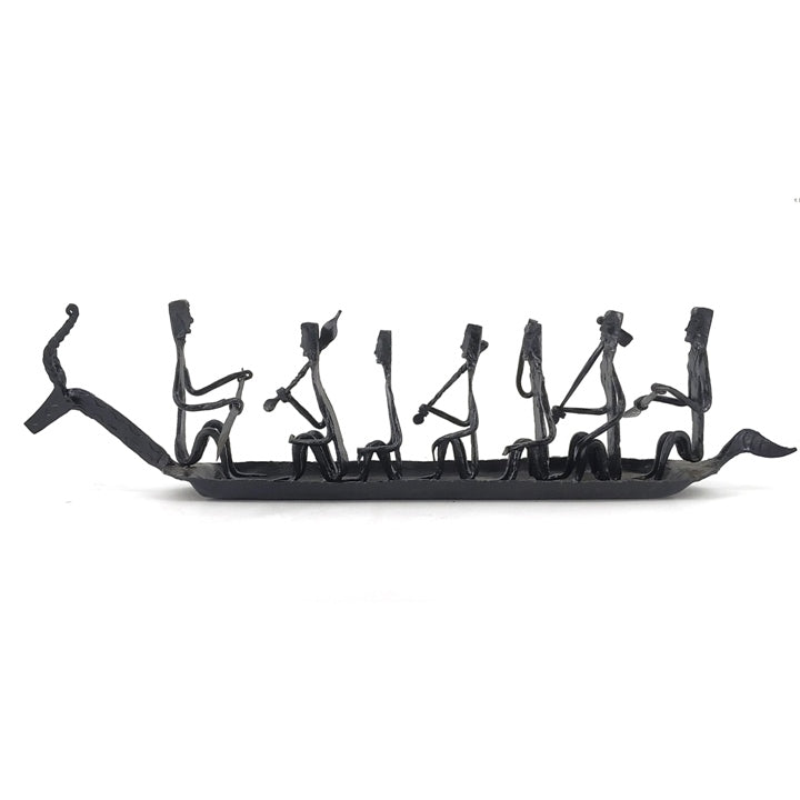 Bastar Iron Craft Long Kerala Boat  (Black, 14 x 4 inch)