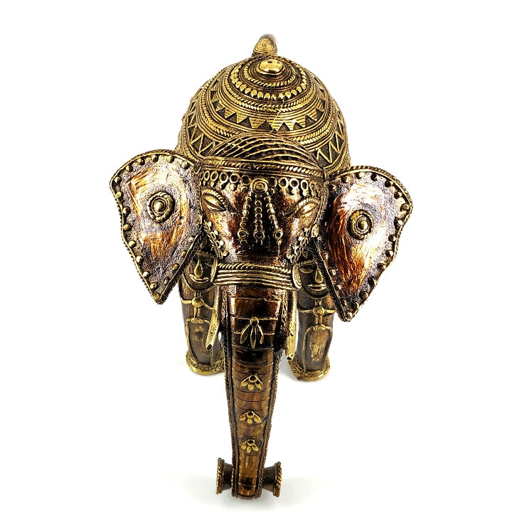 Handcrafted bell metal elephant home decor sculpture