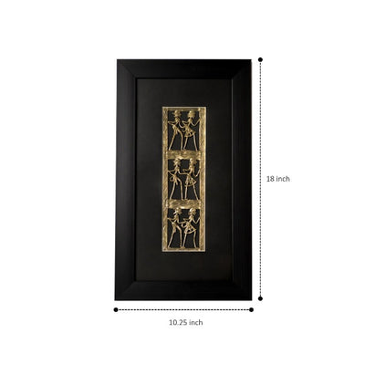 Brass Dhokra Art Wall Hanging (Black, 18 inch)