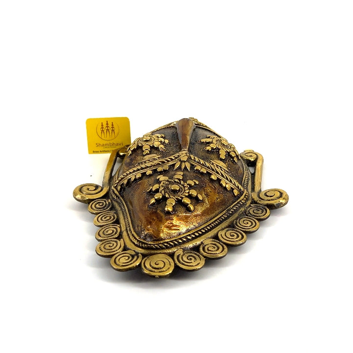 Three Stars Design Brass Wall Mask (Bronze color, 8.5 inch)