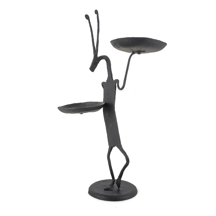 Handmade Bastar Dokra Art Iron Kangaroo Tea Light Holder